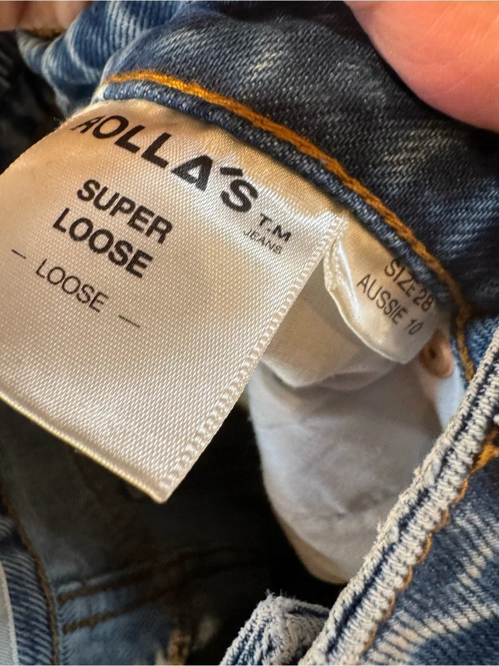 ROLLA'S Women's G’Day Mate Light Blue Boot Cut Jeans Size 28 10 Super Loose
